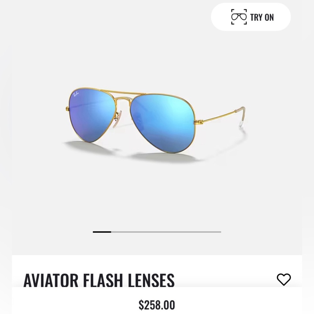 Ray-ban AVIATOR FLASH LENSES in blue